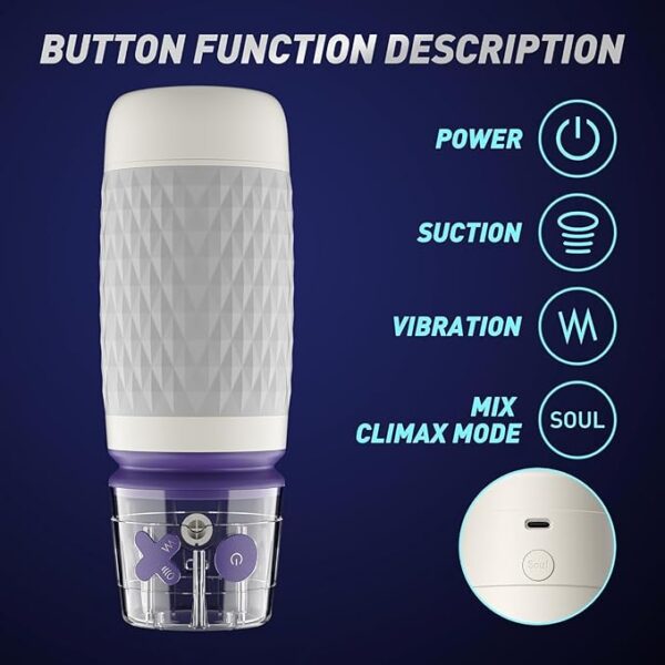 Sucking Male Masturbator With BUTTON FUNCTION DESCRIPTION