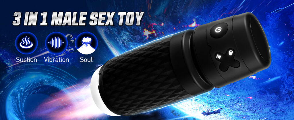 Sucking Male Masturbator With 3 IN I MALE SEXTOY