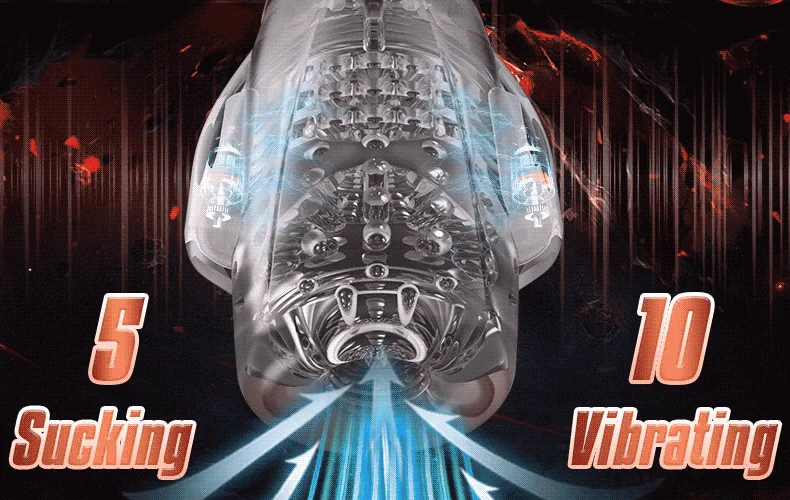 Sucking & Vibrating Transparent Male Masturbation Cup 24