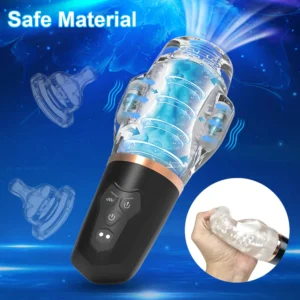Sucking & Vibrating Transparent Male Masturbation Cup 15