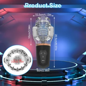 Sucking & Vibrating Transparent Male Masturbation Cup 16