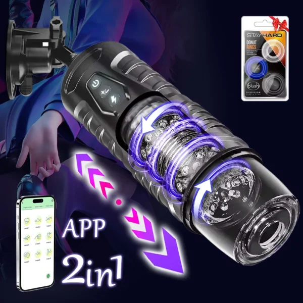 APP Telescopic Rotating Male Masturbator 01