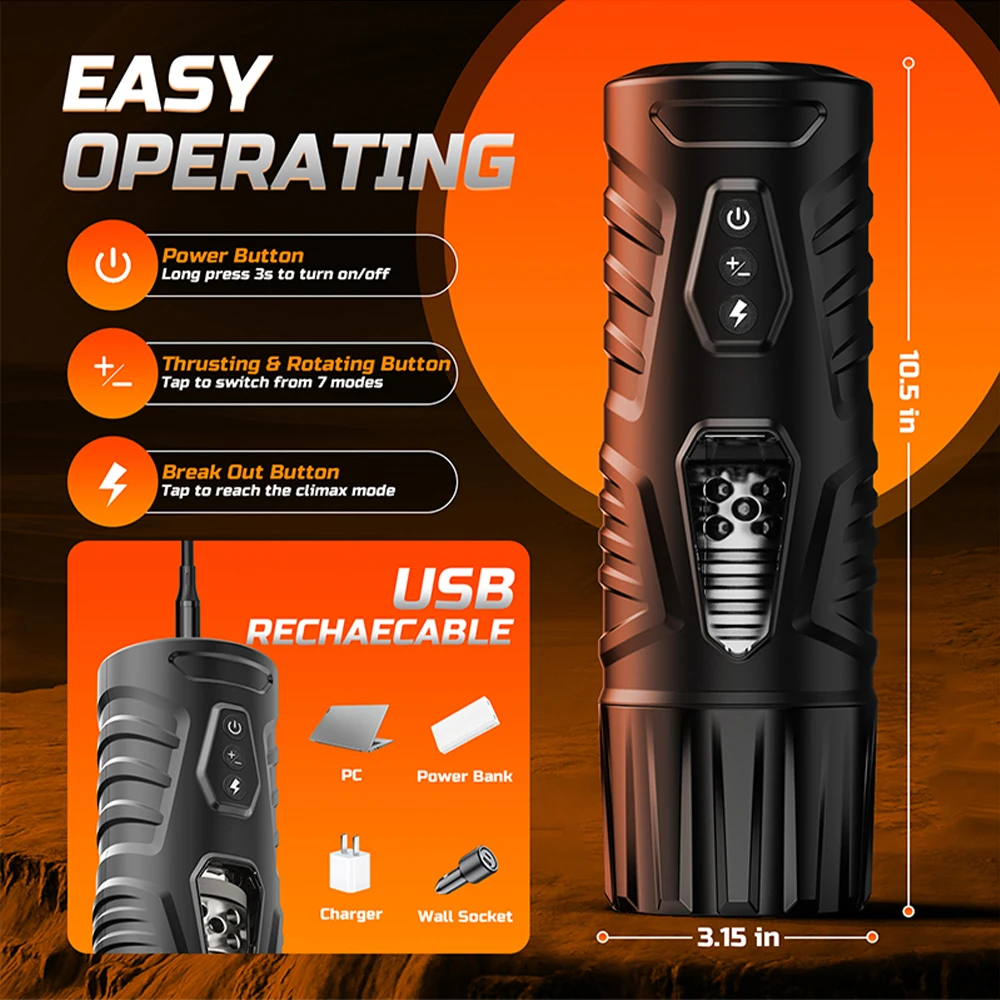 APP Telescopic Rotating Male Masturbator 05