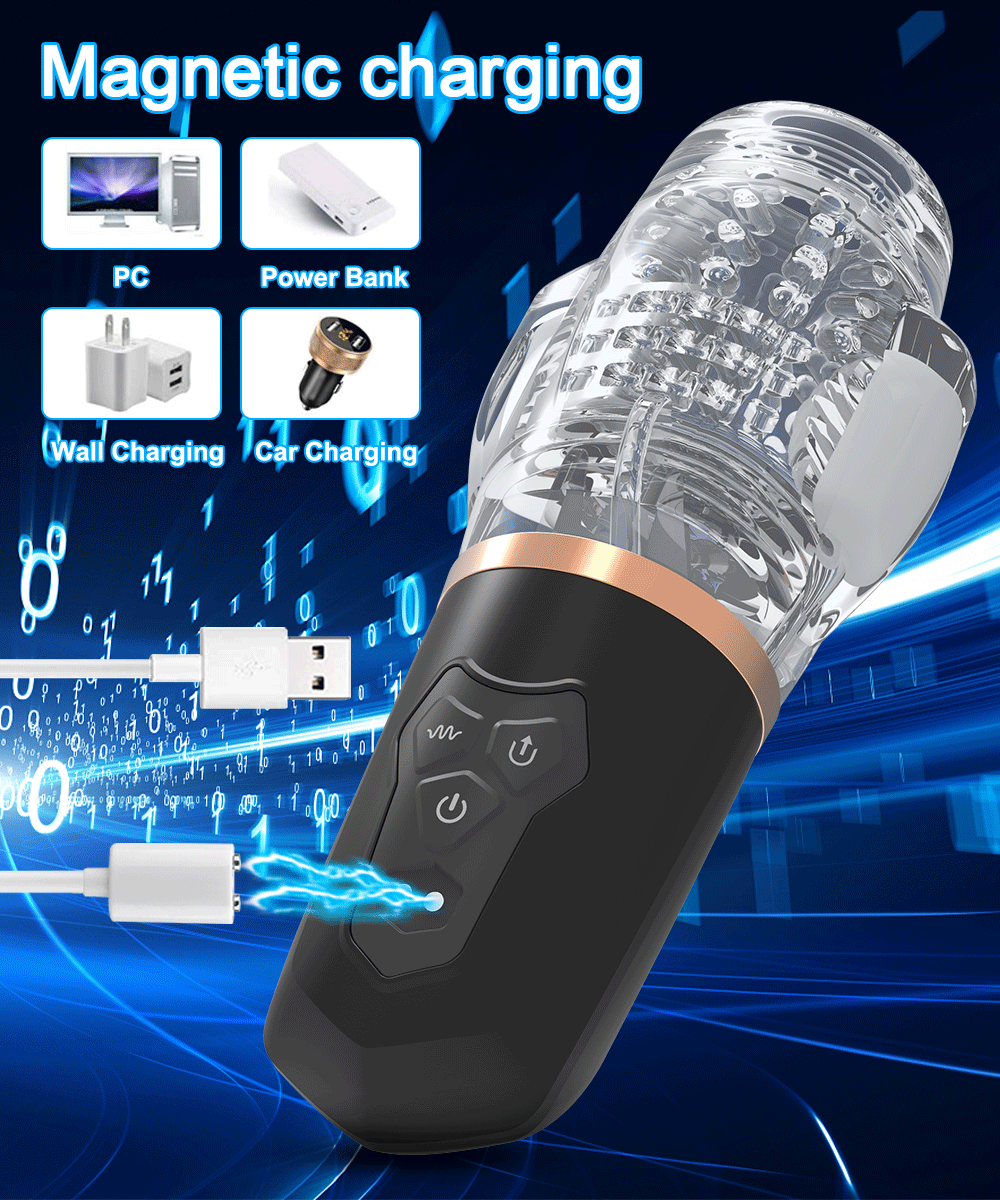 Sucking & Vibrating Transparent Male Masturbation Cup 06