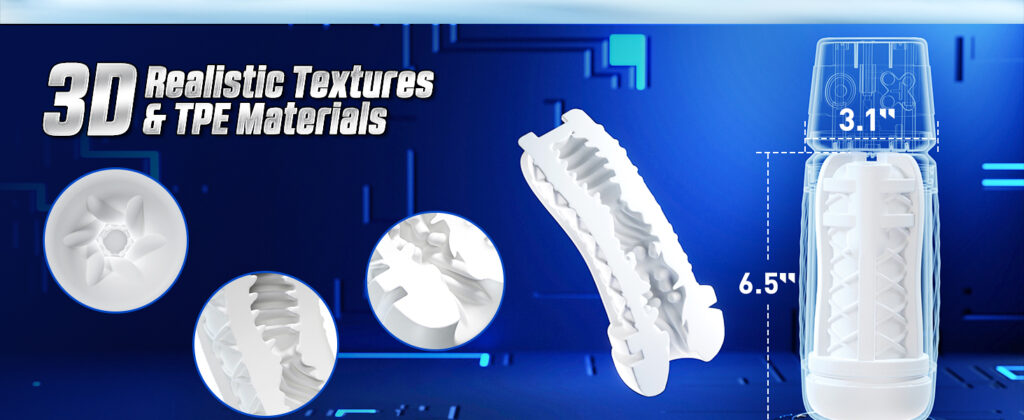 Sucking Male Masturbator With 3D Realistie Textures & TPE Materials