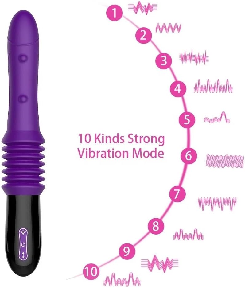 Telescopic Dildo Vibrator 10 Kinds Strong Vibration Mode