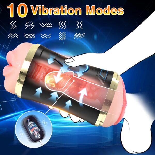 3 in 1 Realistic Vaginal - 10 Vibration Modes