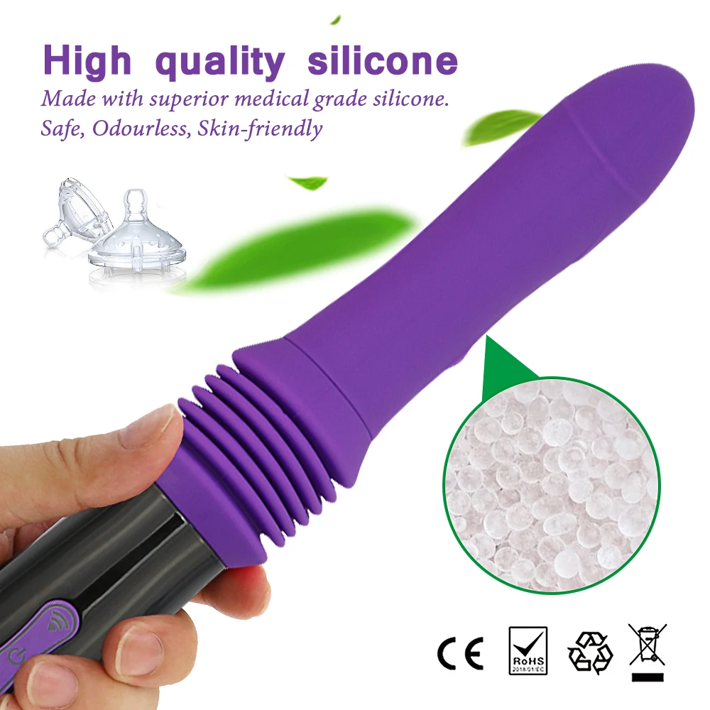 Telescopic Dildo Vibrator High quality silicone
