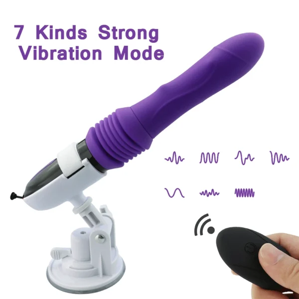 Telescopic Dildo Vibrator Sex Machine02