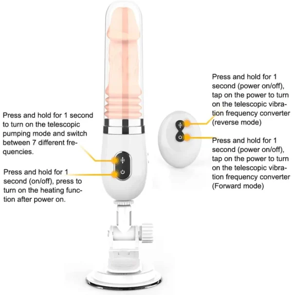 Sex Machine Telescopic Dildo Vibrator 02