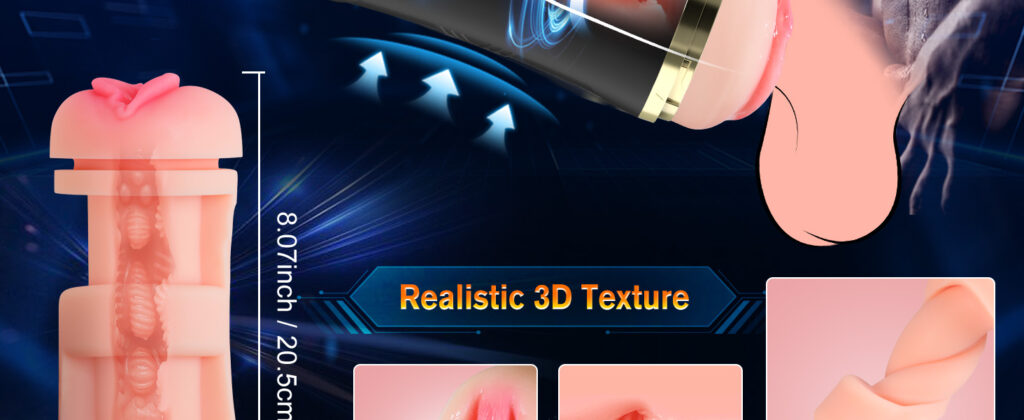 Realistic Vaginal Male Masturbator - Realistic 3D Texture