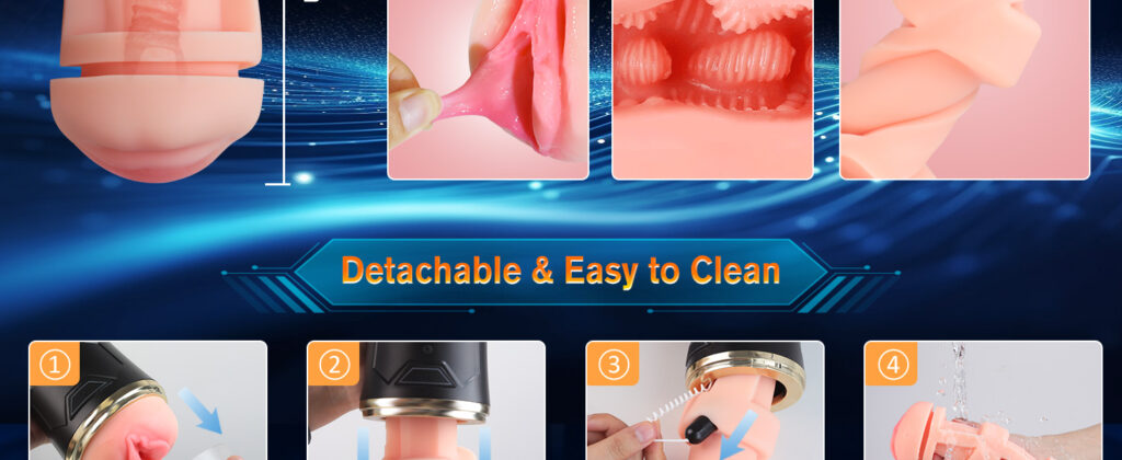 Realistic Vaginal Male Masturbator - Detachable & Easy to Clean